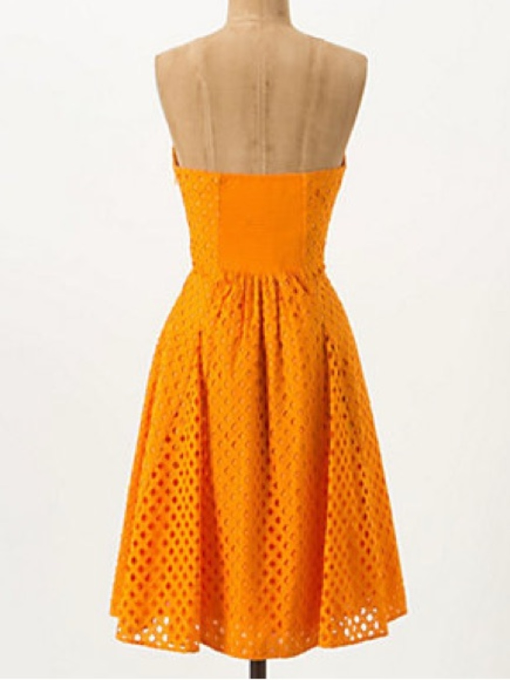 Anthropologie Maeve Lasse Eyelet Strapless Dress - Picture 4 of 6